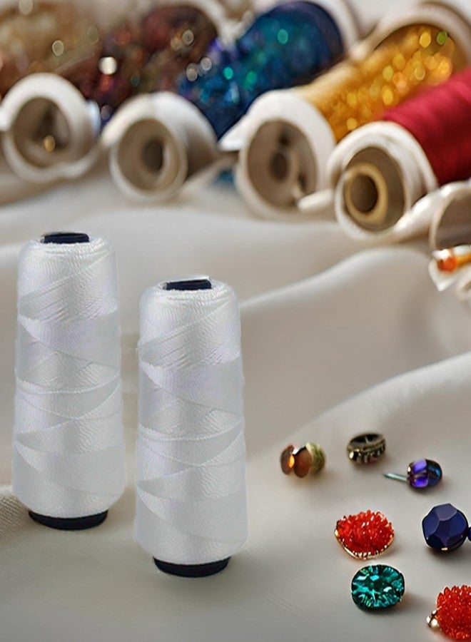 Aakriti Nylon Thread for Beads & Jewelry Making (White) | Beading Cord String for Seed Beads, Bracelets, & Jewelry Design | Pack of 2 Nylon Threads - Image 5